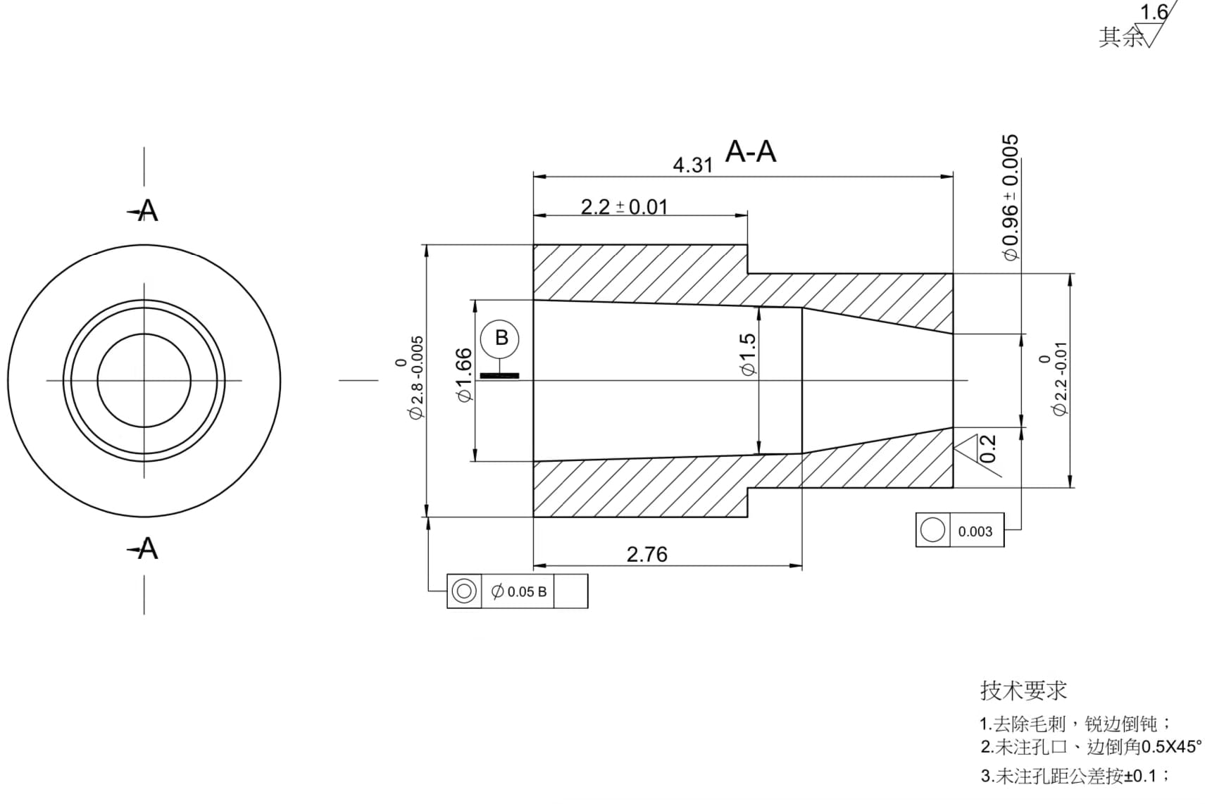 激光焊接机锡球喷嘴尺寸图