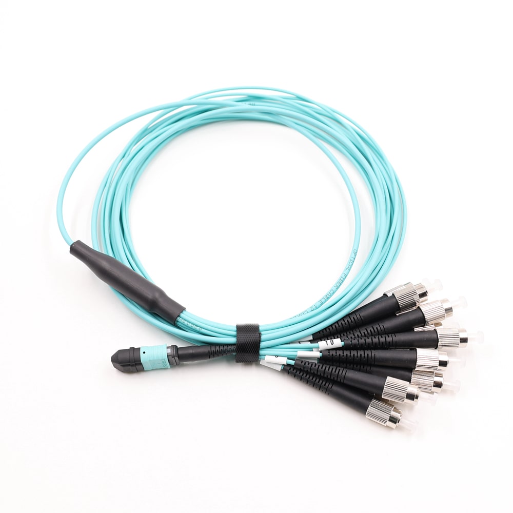 12芯MPO光纤公头PC-FC/PC多模低损OM3 1.5米21509LMU